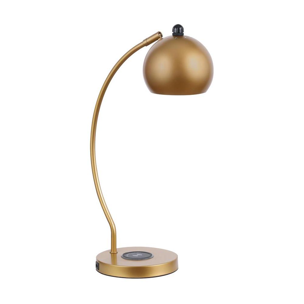Andreas Dome Shade Table Lamp Gold. Picture 1