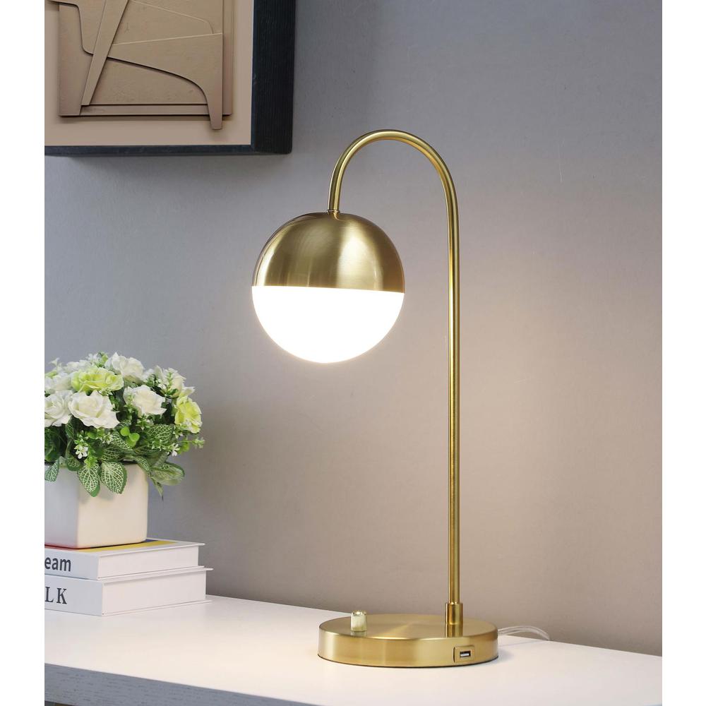 Merrick Round Arched Table Lamp Gold. Picture 7
