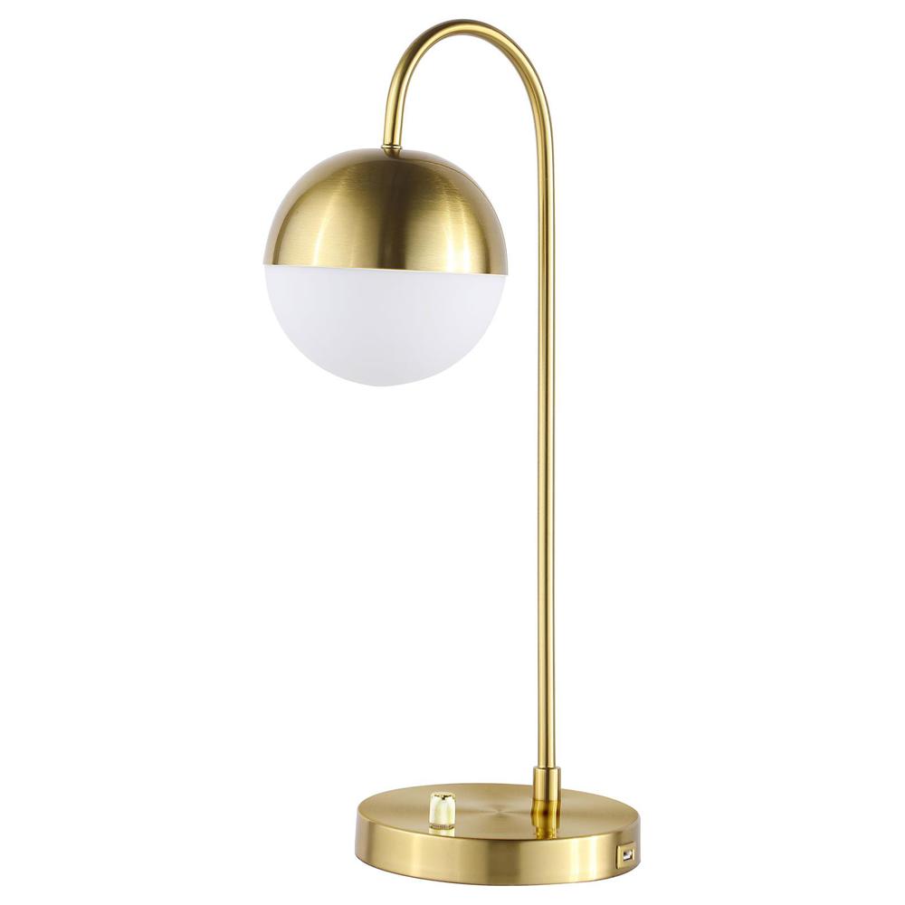 Merrick Round Arched Table Lamp Gold. Picture 1