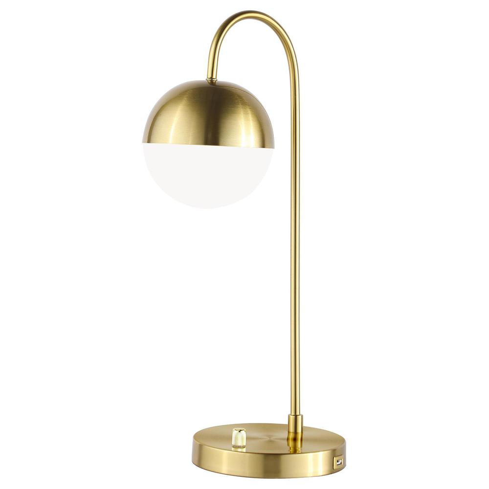 Merrick Round Arched Table Lamp Gold. Picture 2