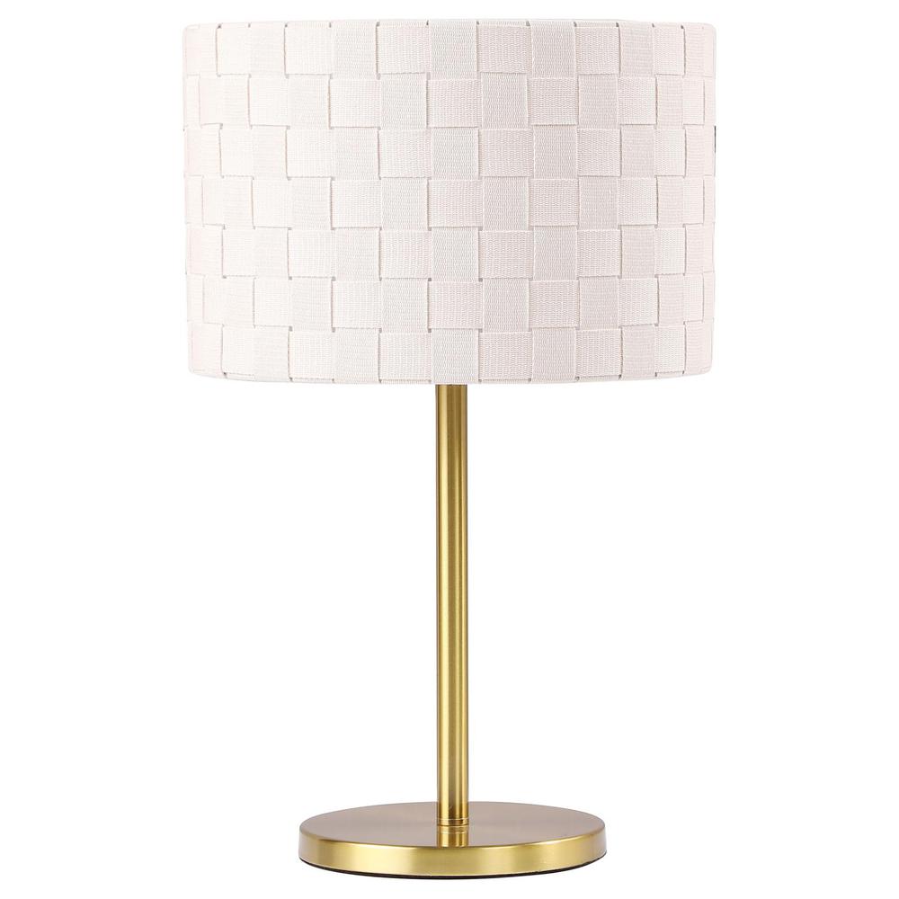 Ramiro Drum Shade Buffet Table Lamp Gold. Picture 2