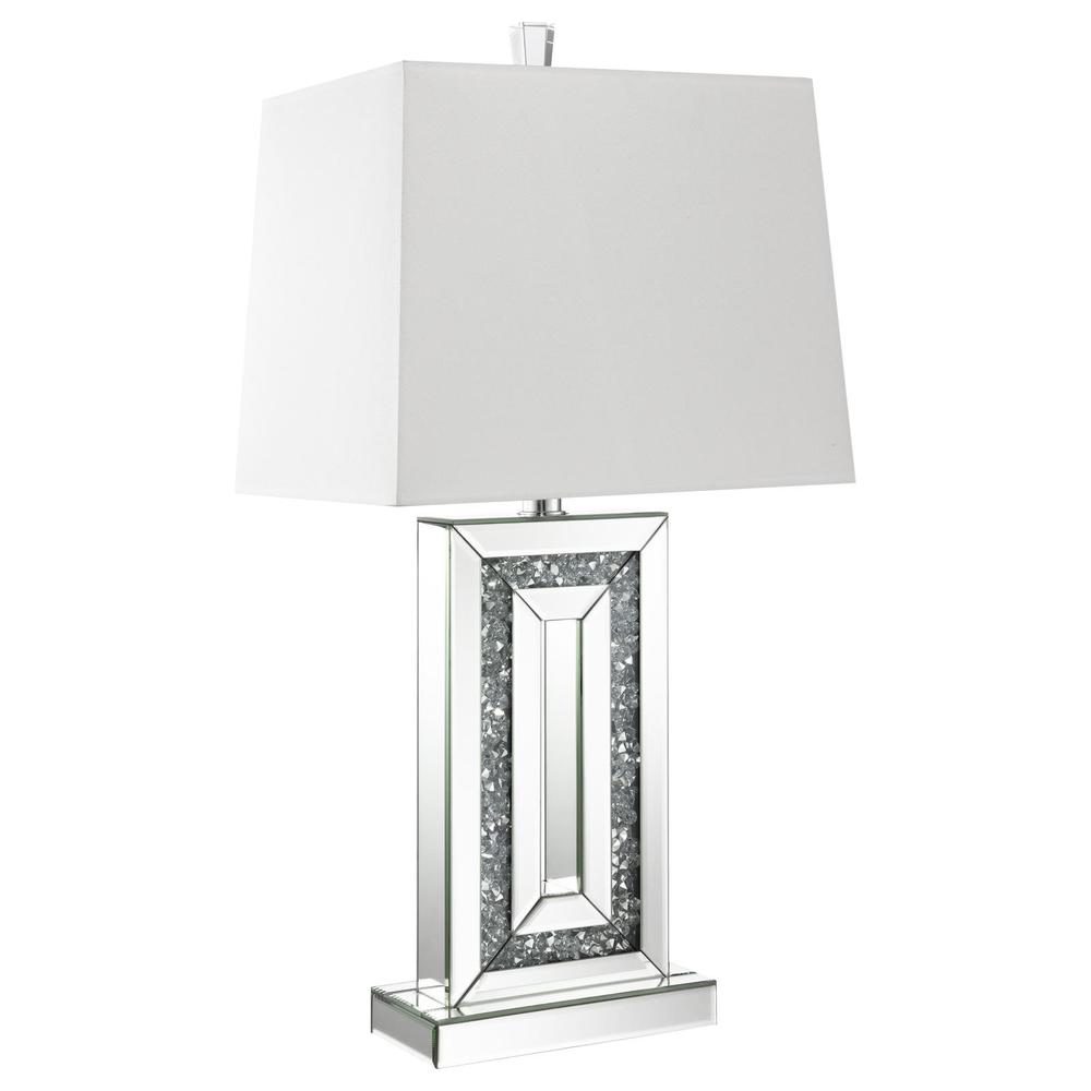 Ayelet Table Lamp with Square Shade White and Mirror. Picture 2