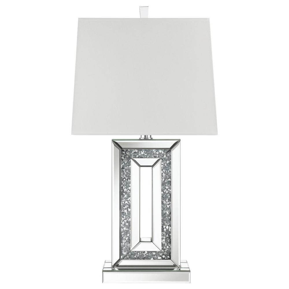 Ayelet Table Lamp with Square Shade White and Mirror. Picture 4