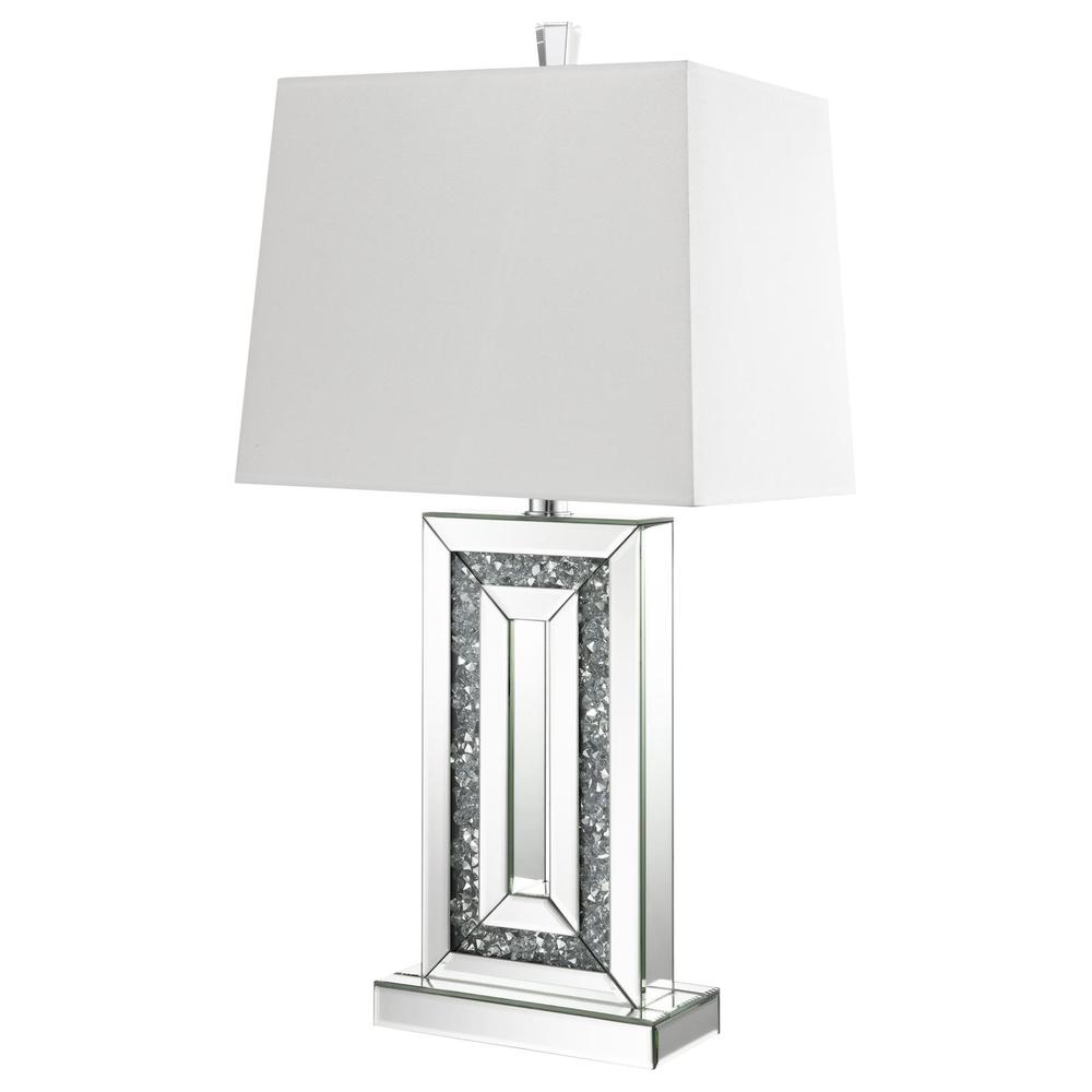 Ayelet Table Lamp with Square Shade White and Mirror. Picture 5