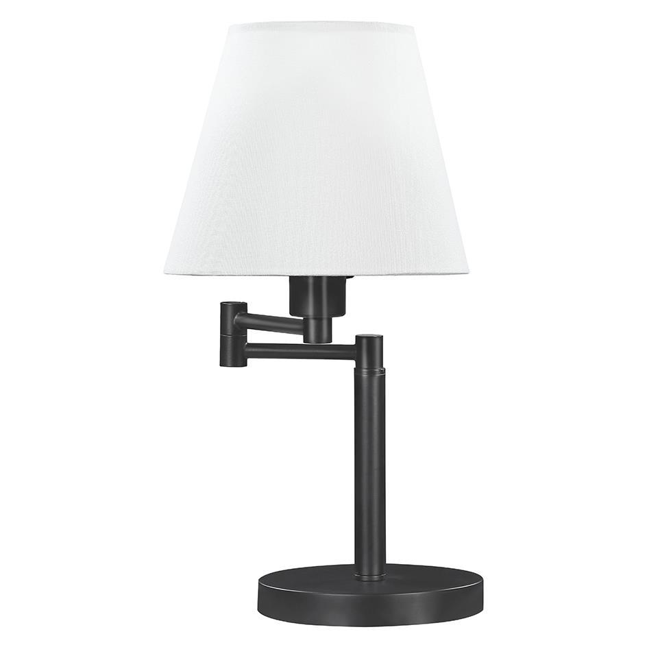 Colombe Rotatable Frame Table Lamp Off White and Matte Black. Picture 1