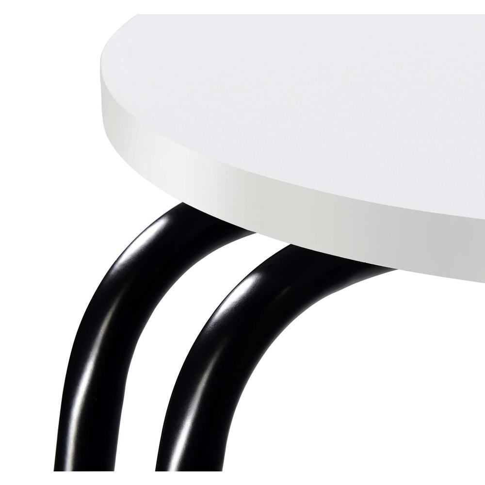 Hilly 3-tier Round Side Table White and Black. Picture 8