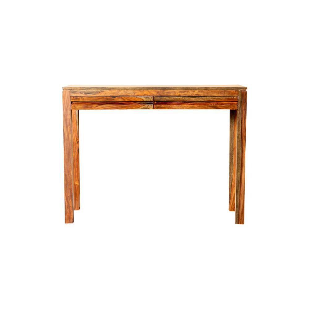 Jamesia Rectangular 2-drawer Console Table Warm Chestnut. Picture 4
