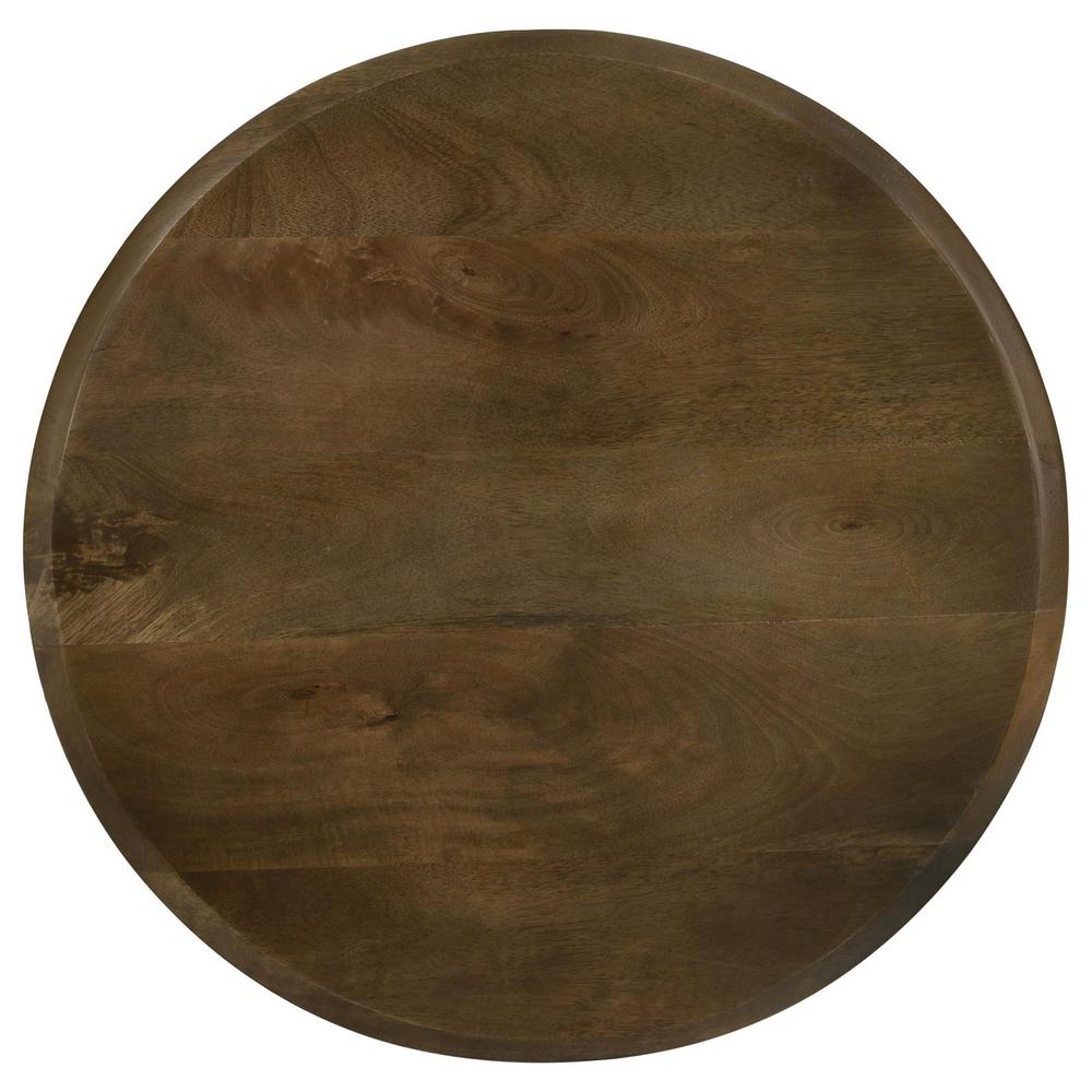 Deja 3-piece Round Nesting Table Natural and Gunmetal. Picture 8