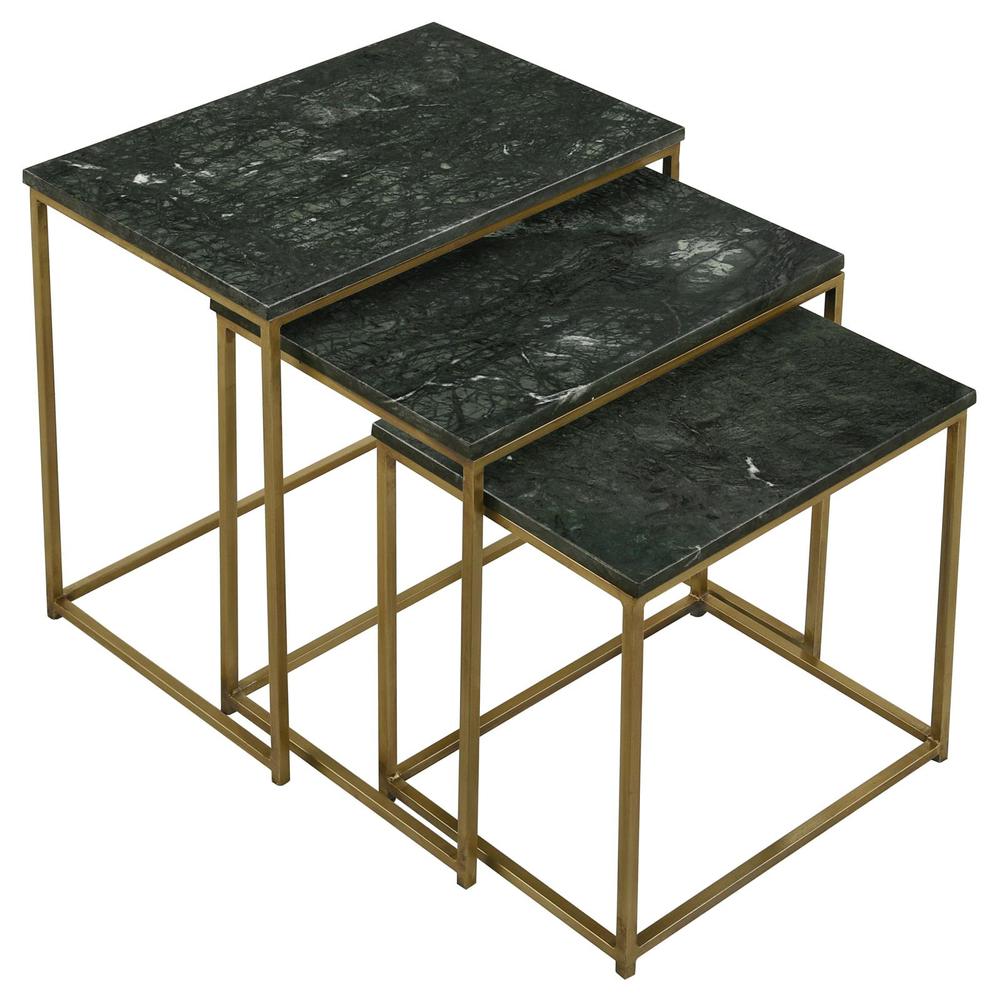 Medora 3-piece Nesting Table with Marble Top. Picture 4