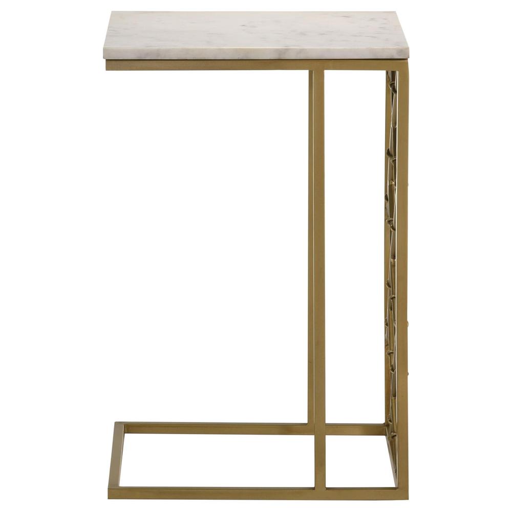 Angeliki Accent Table with Marble Top White. Picture 7