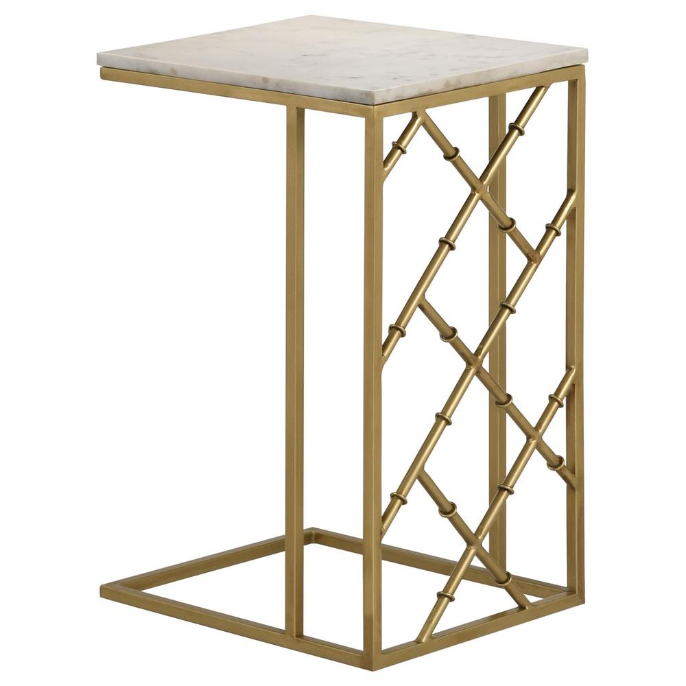 Angeliki Accent Table with Marble Top White. Picture 8
