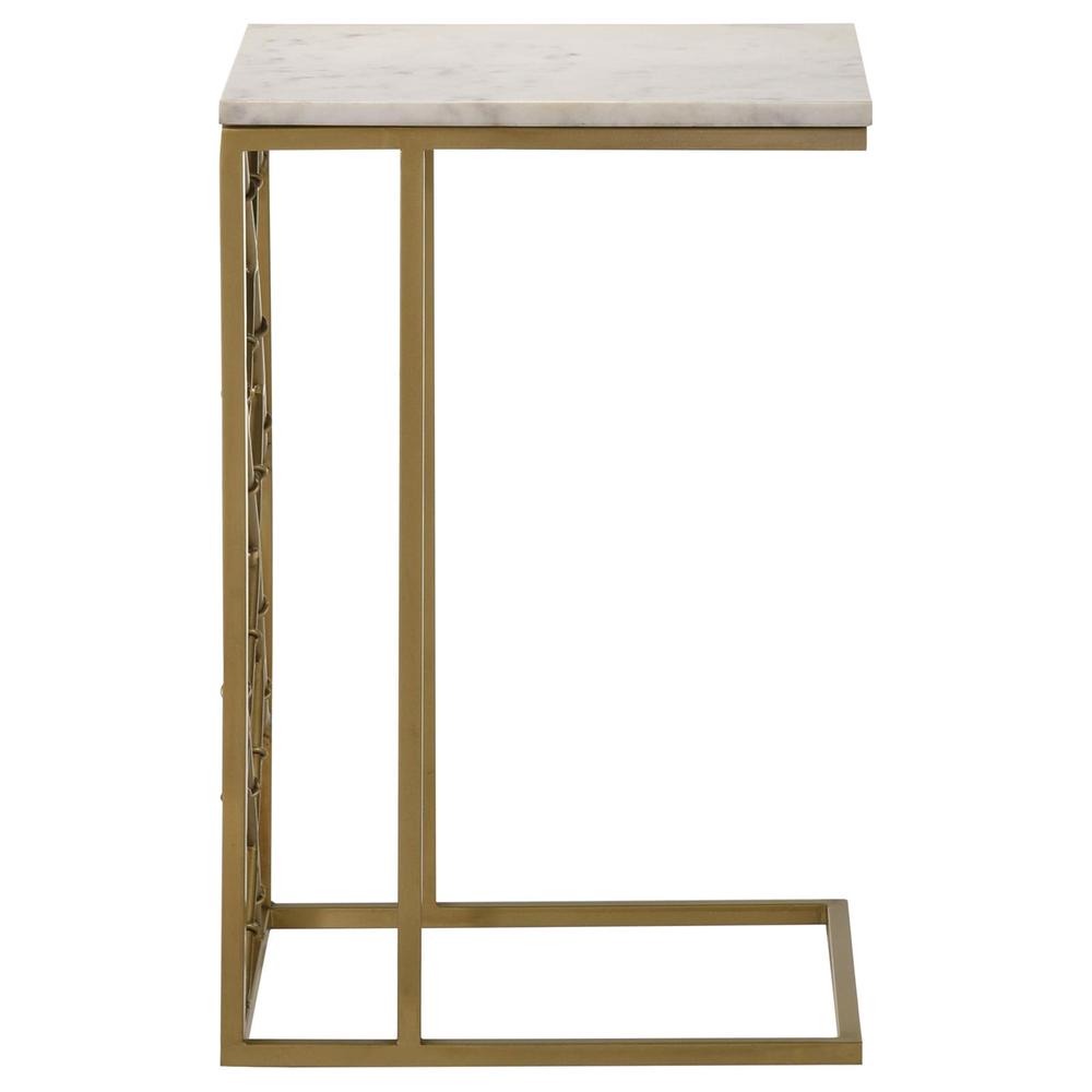 Angeliki Accent Table with Marble Top White. Picture 12