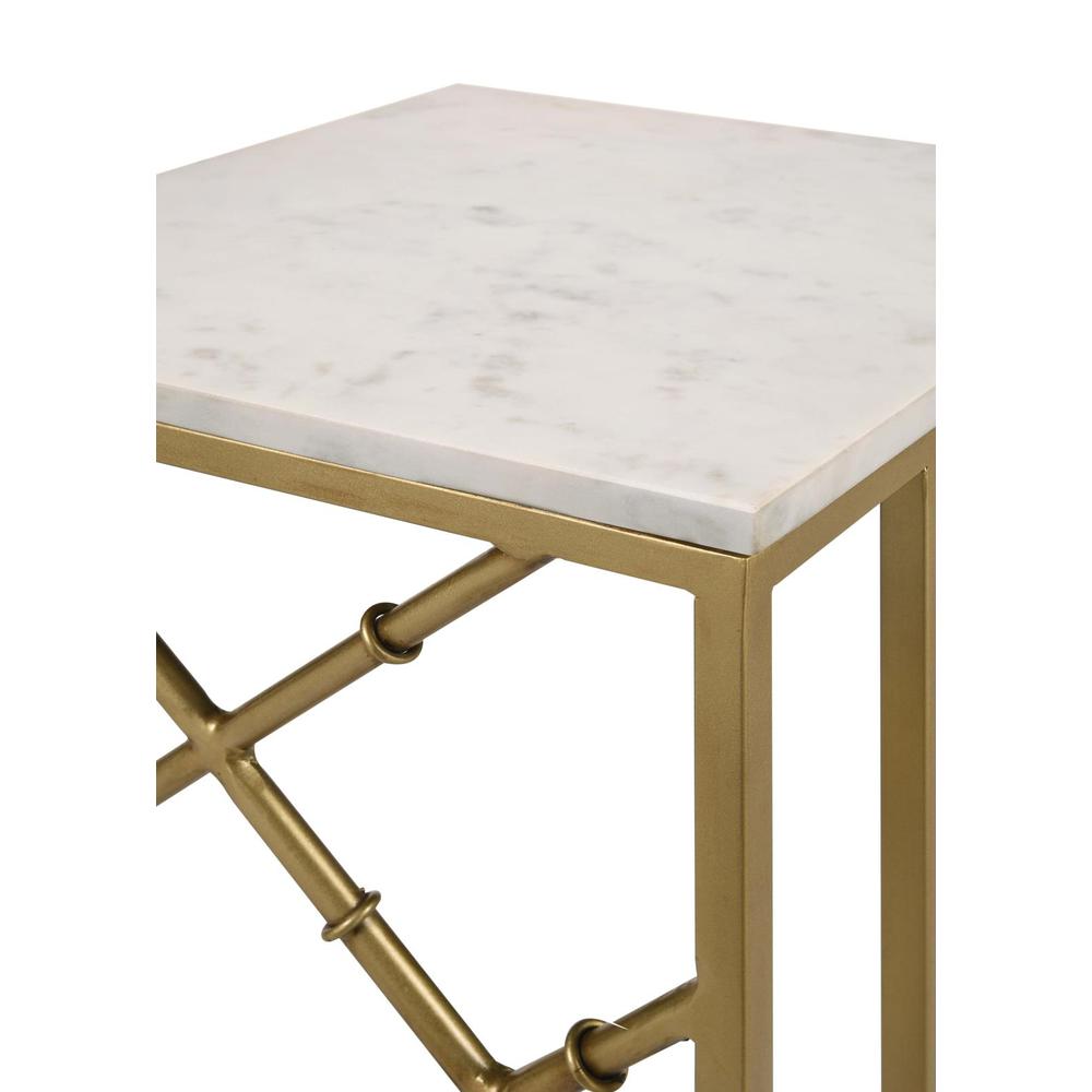 Angeliki Accent Table with Marble Top White. Picture 13