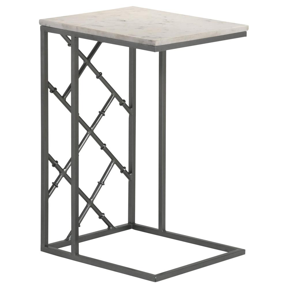 Angeliki Accent Table with Marble Top White. Picture 3