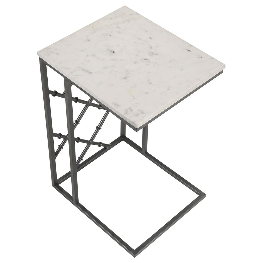 Angeliki Accent Table with Marble Top White. Picture 4