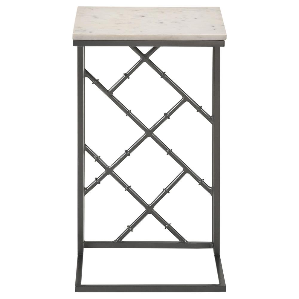 Angeliki Accent Table with Marble Top White. Picture 5