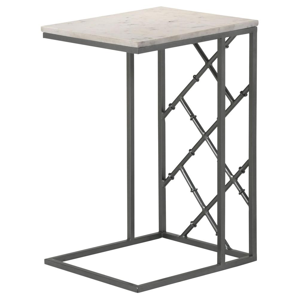 Angeliki Accent Table with Marble Top White. Picture 6