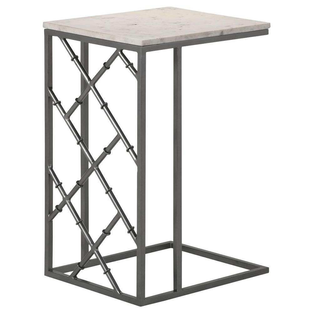 Angeliki Accent Table with Marble Top White. Picture 10