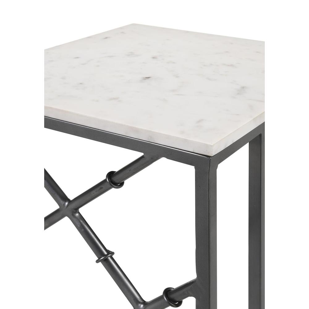 Angeliki Accent Table with Marble Top White. Picture 13