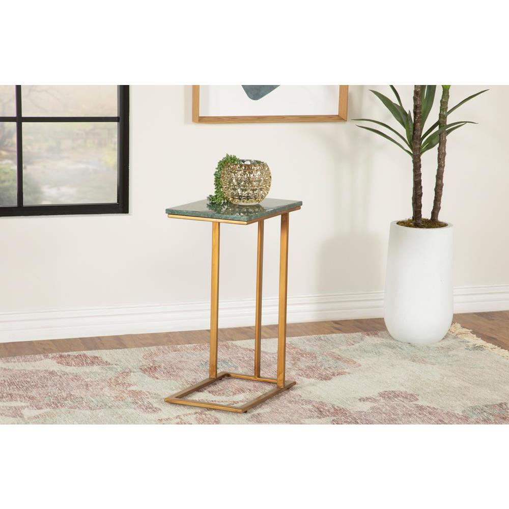 Vicente Accent Table with Marble Top Grey. Picture 1