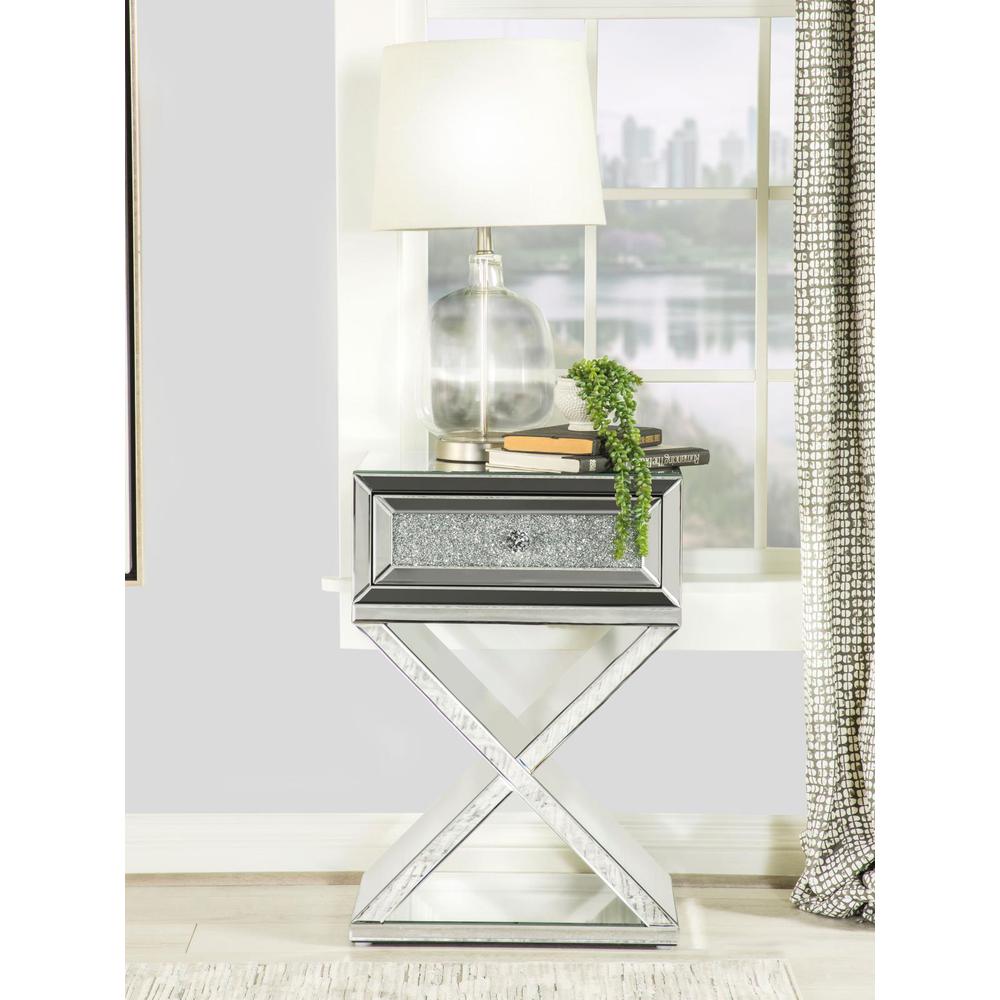 Hazel 1-drawer Accent Table Mirror. Picture 2