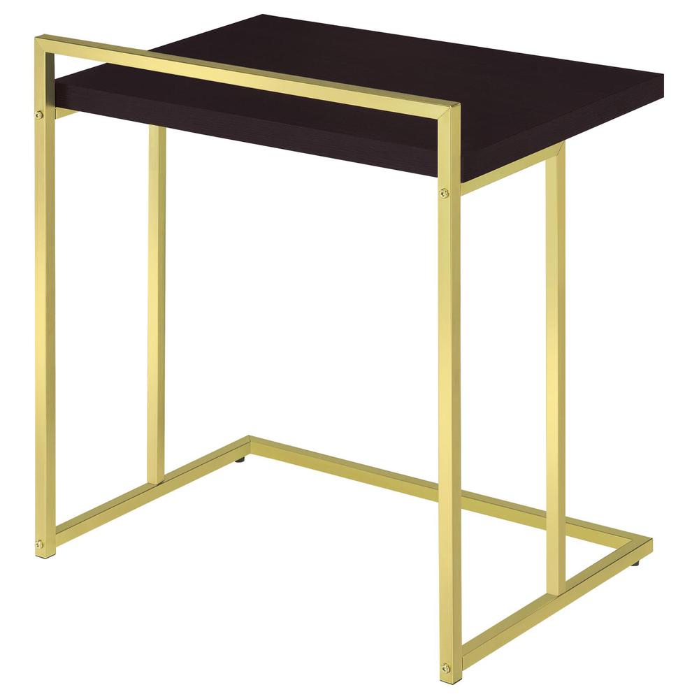 Dani Rectangular Snack Table with Metal Base. Picture 5