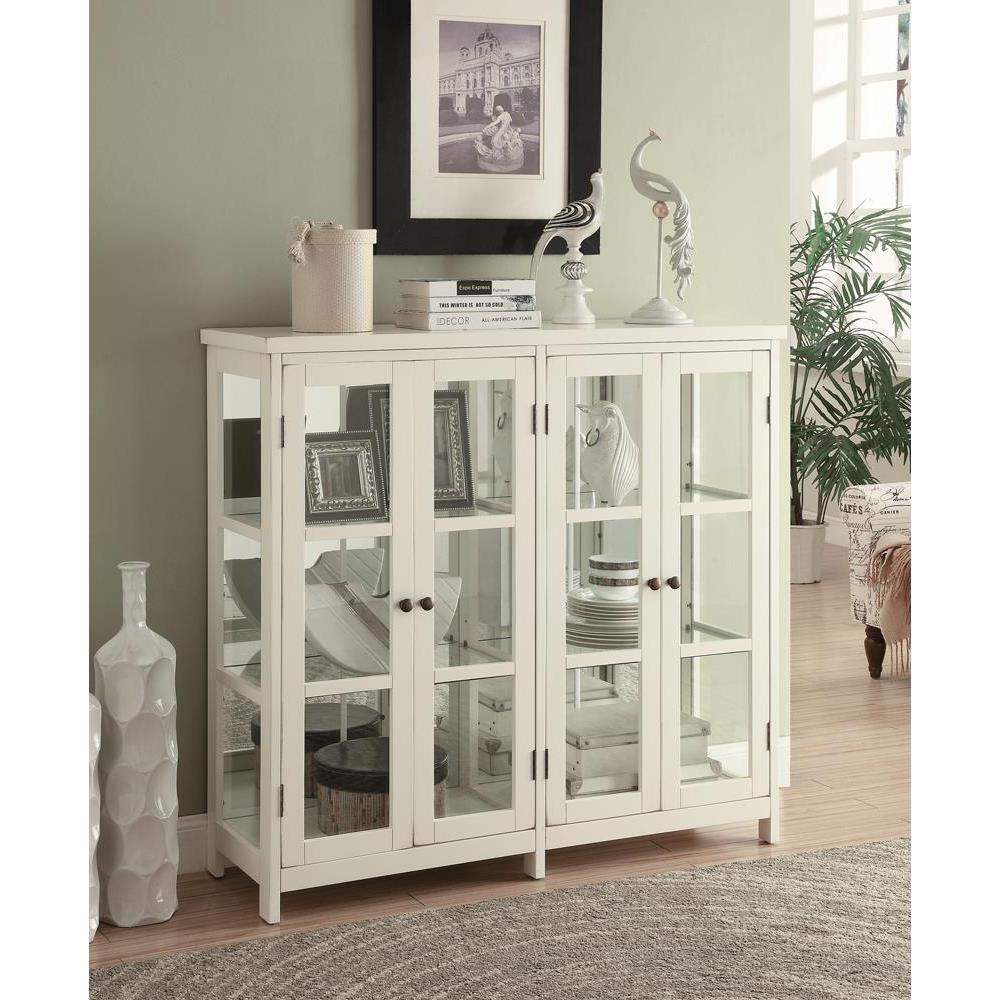 Sable 4-door Display Accent Cabinet White. Picture 1
