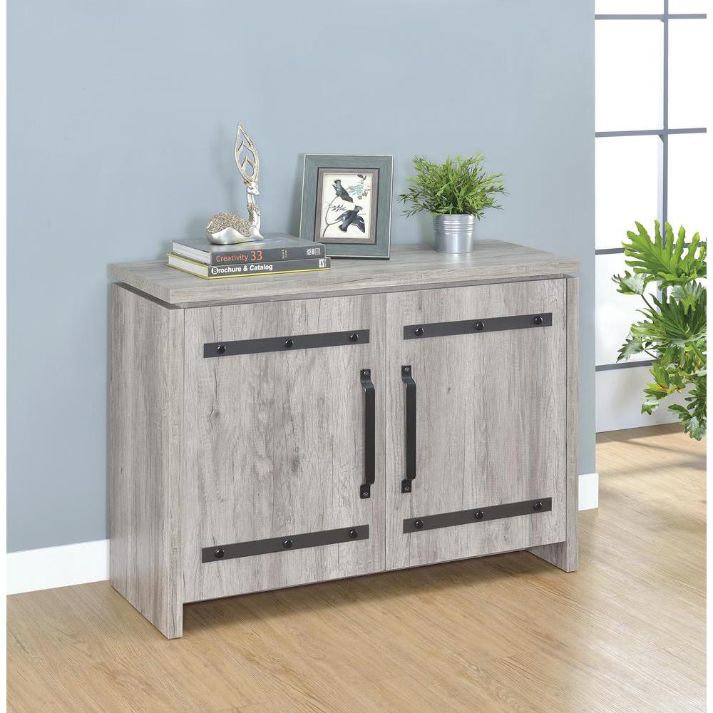 Enoch 2-door Accent Cabinet Grey Driftwood. Picture 1