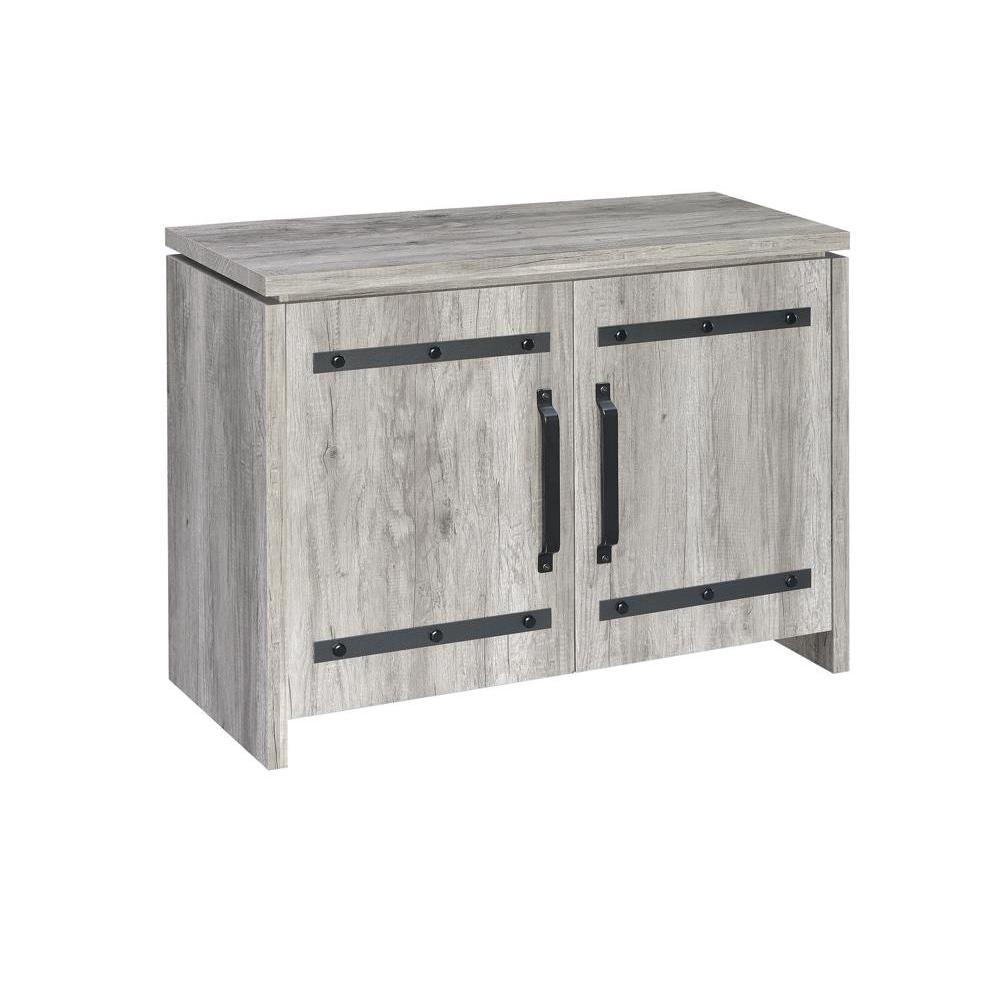 Enoch 2-door Accent Cabinet Grey Driftwood. Picture 2