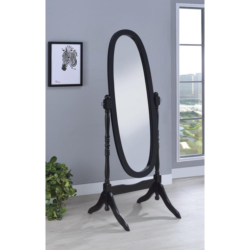 Foyet Oval Cheval Mirror Black. Picture 5