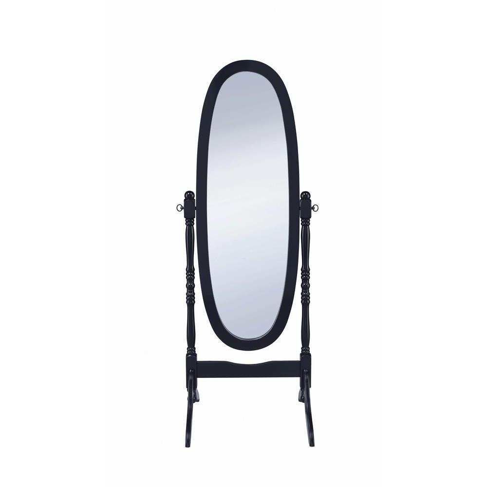 Foyet Oval Cheval Mirror Black. Picture 2