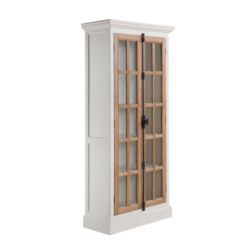 Tammi 2-door Tall Cabinet Antique White and Brown. Picture 1