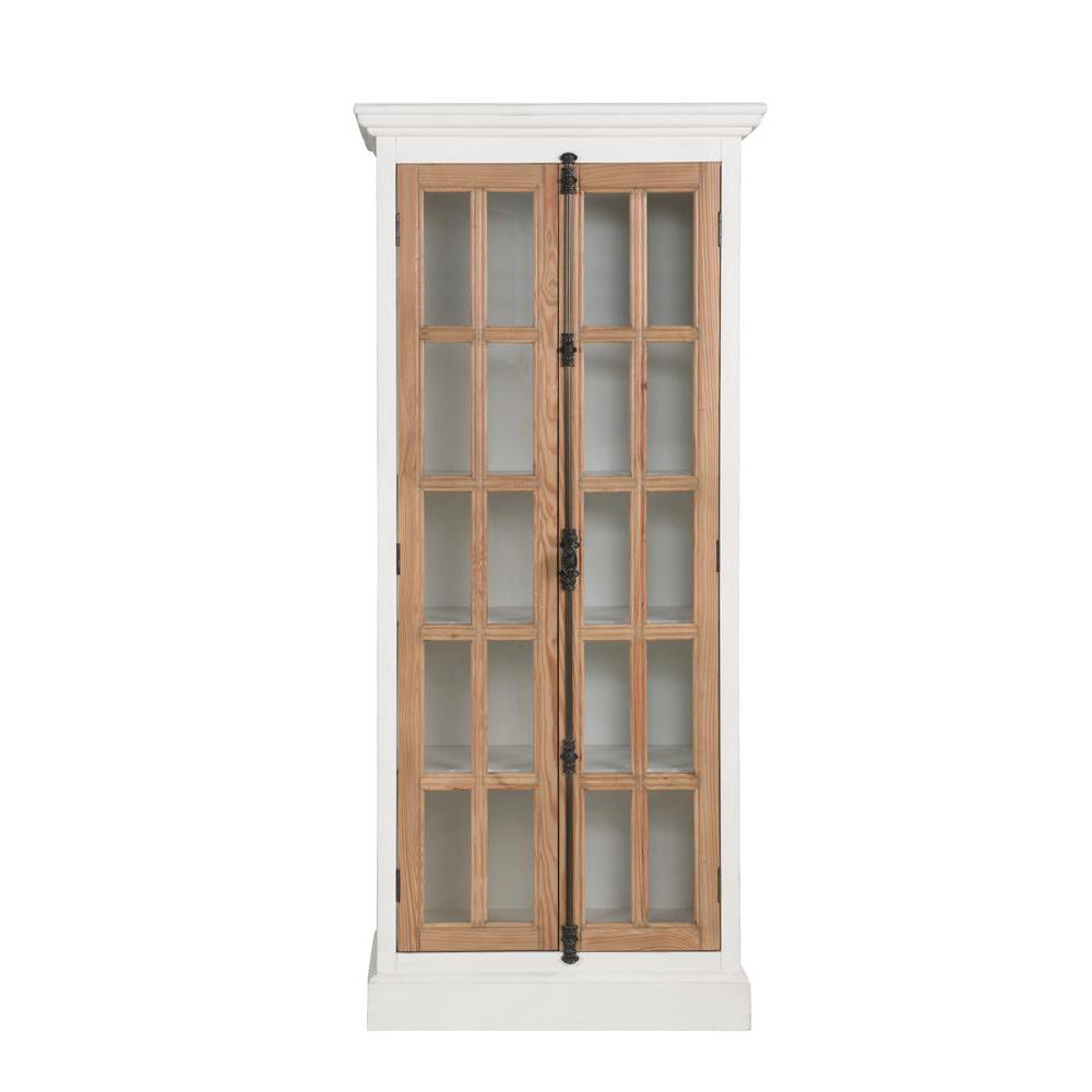 Tammi 2-door Tall Cabinet Antique White and Brown. Picture 2