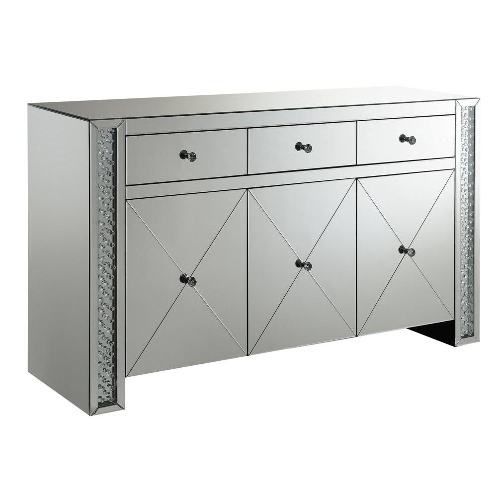 Maya 3-drawer Accent Cabinet Silver. Picture 2