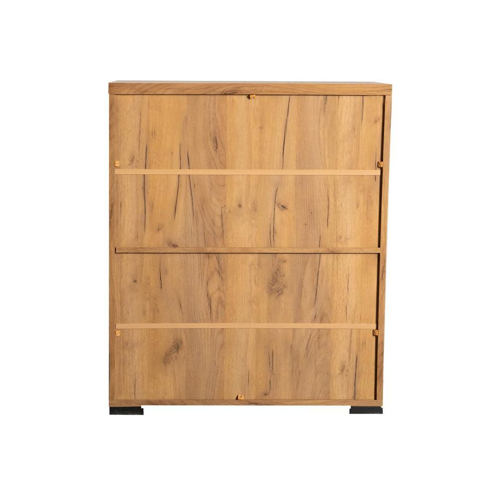 Bristol Metal Mesh Door Accent Cabinet Golden Oak. Picture 14