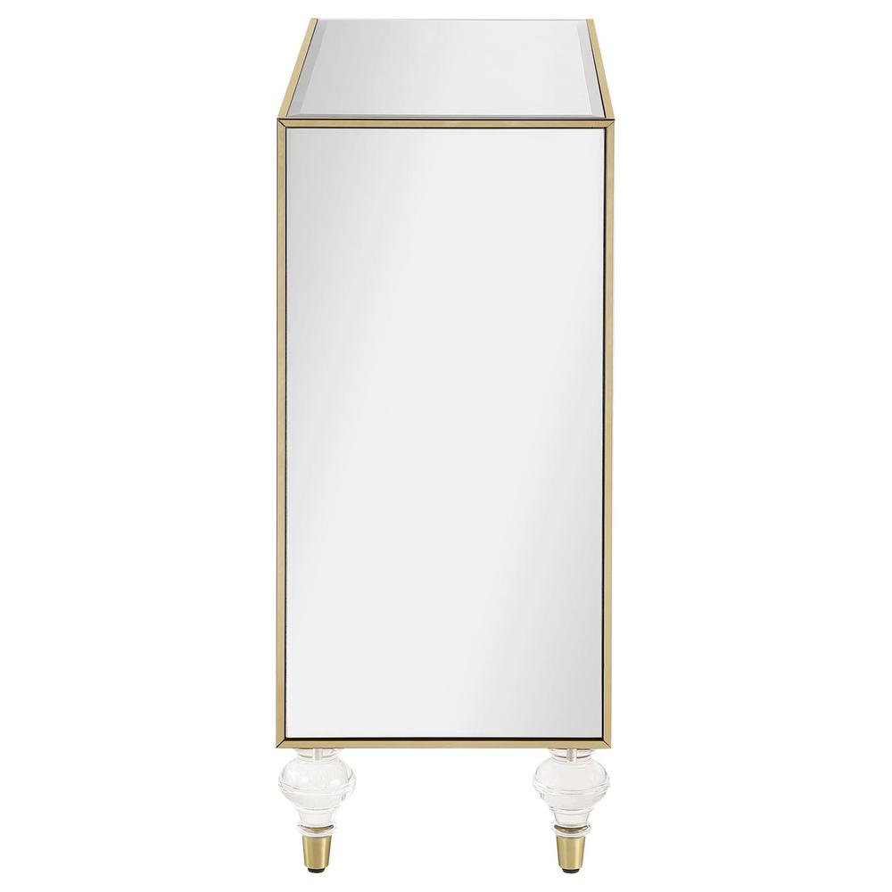Lupin 2-door Accent Cabinet Mirror and Champagne. Picture 5