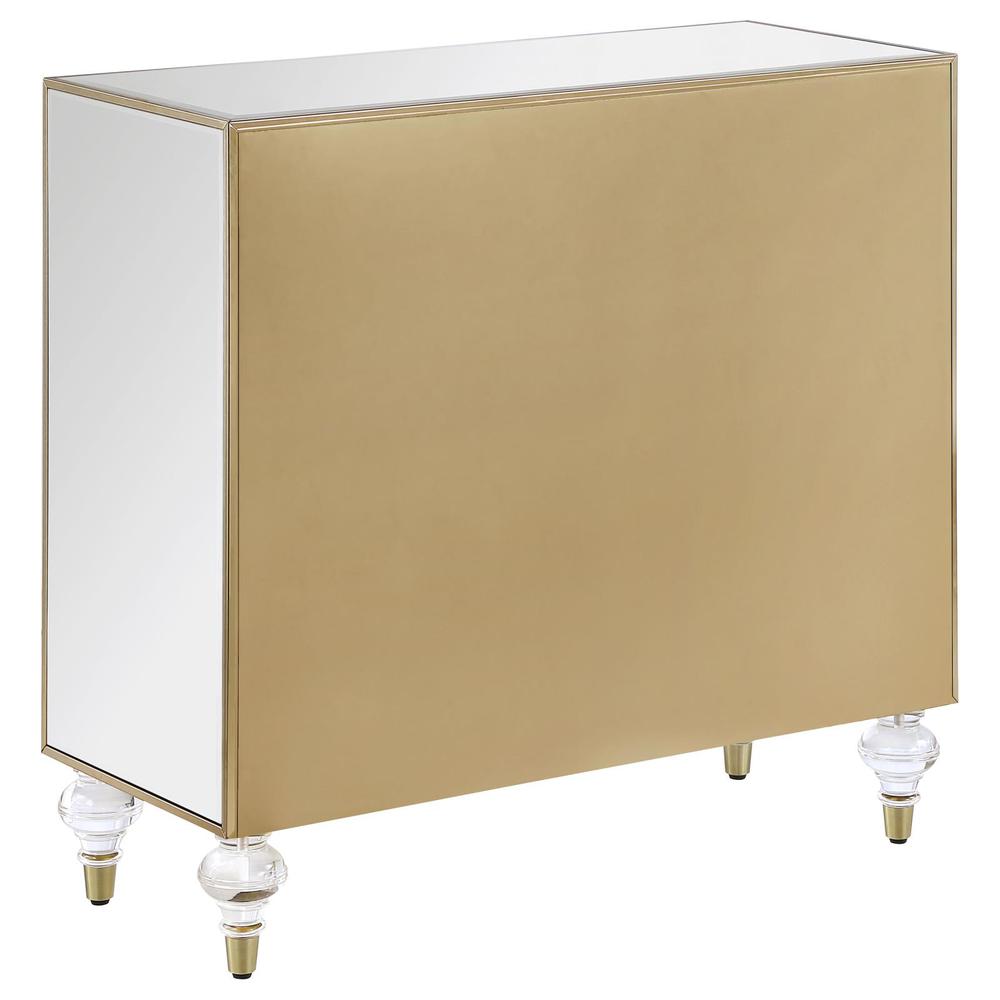 Lupin 2-door Accent Cabinet Mirror and Champagne. Picture 6