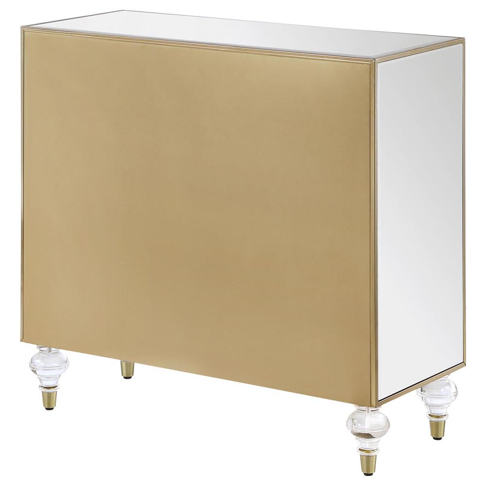 Lupin 2-door Accent Cabinet Mirror and Champagne. Picture 7