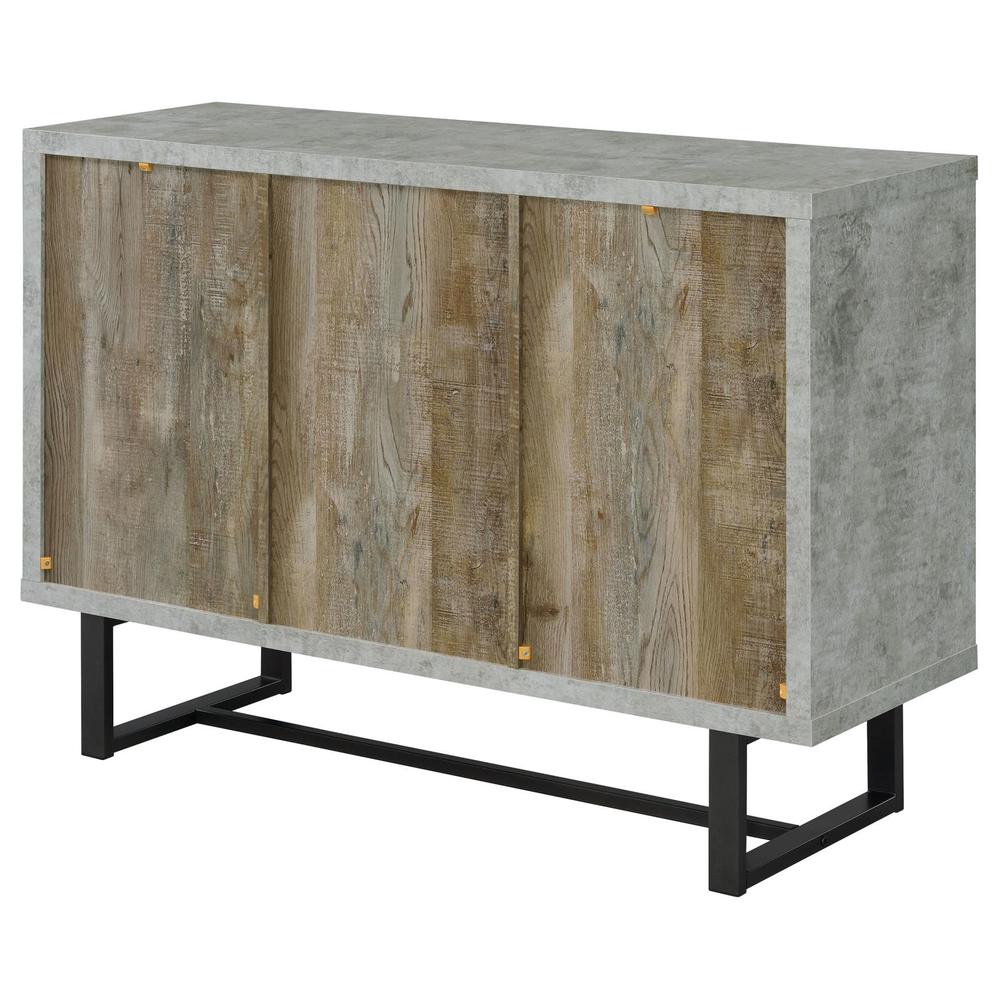 Abelardo 3-drawer Accent Cabinet Weathered Oak and Cement. Picture 9