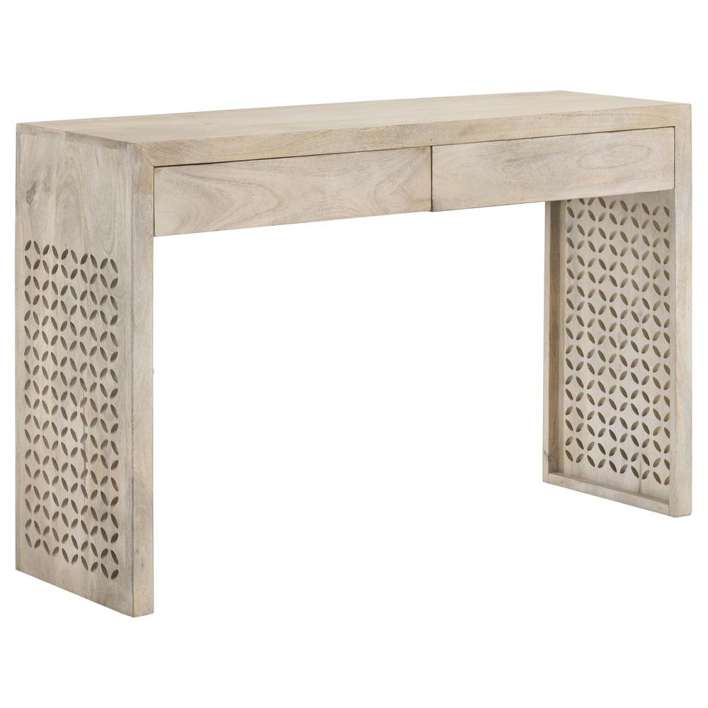 Rickman Rectangular 2-drawer Console Table White Washed. Picture 3