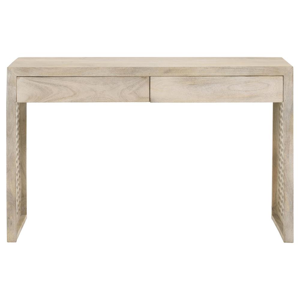 Rickman Rectangular 2-drawer Console Table White Washed. Picture 7