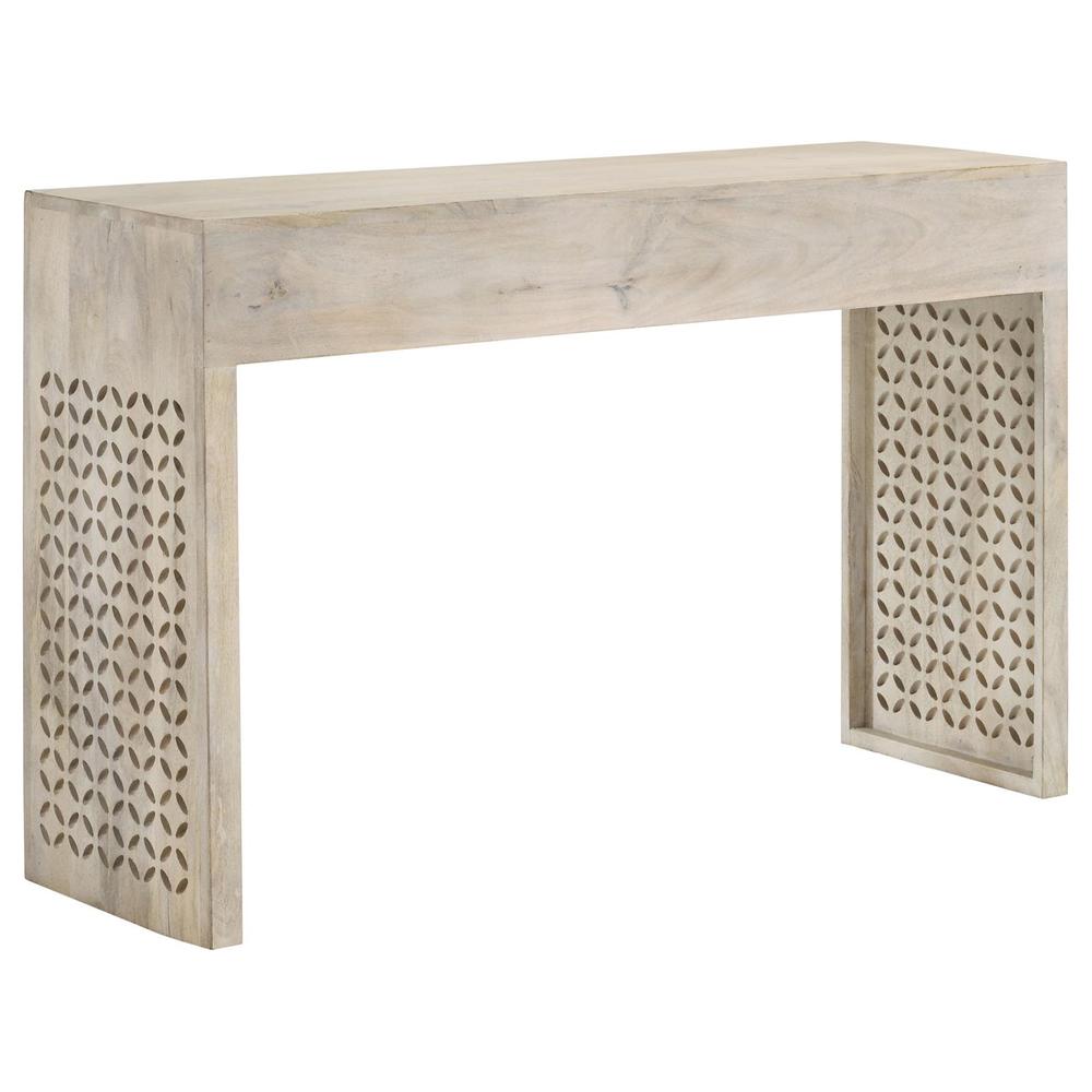 Rickman Rectangular 2-drawer Console Table White Washed. Picture 10