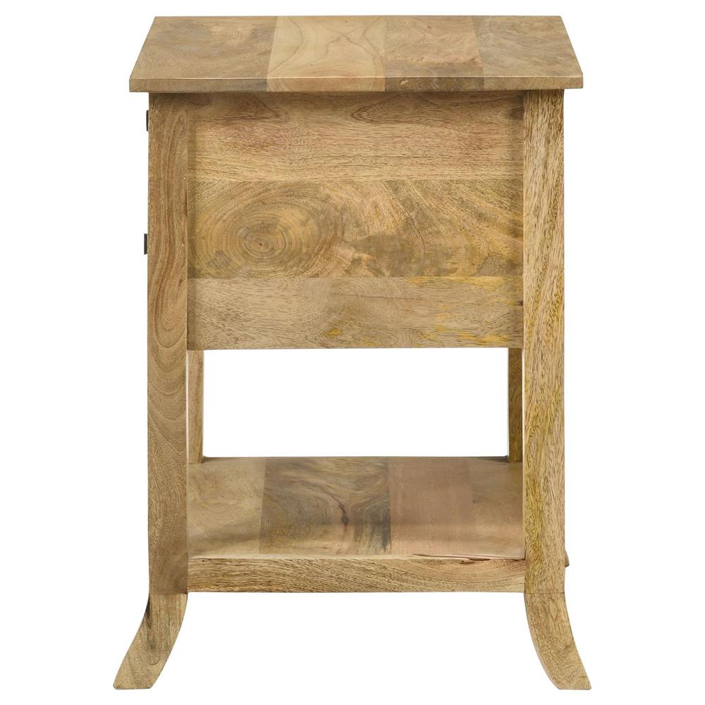 Russo 2-drawer Accent Table with Open Shelf Natural Mango. Picture 7