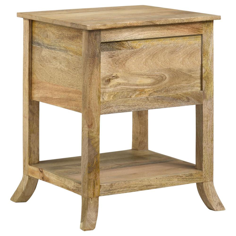 Russo 2-drawer Accent Table with Open Shelf Natural Mango. Picture 8