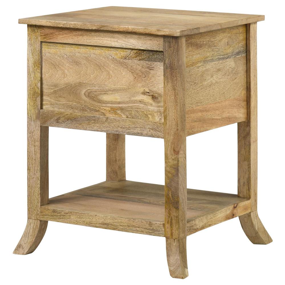 Russo 2-drawer Accent Table with Open Shelf Natural Mango. Picture 9