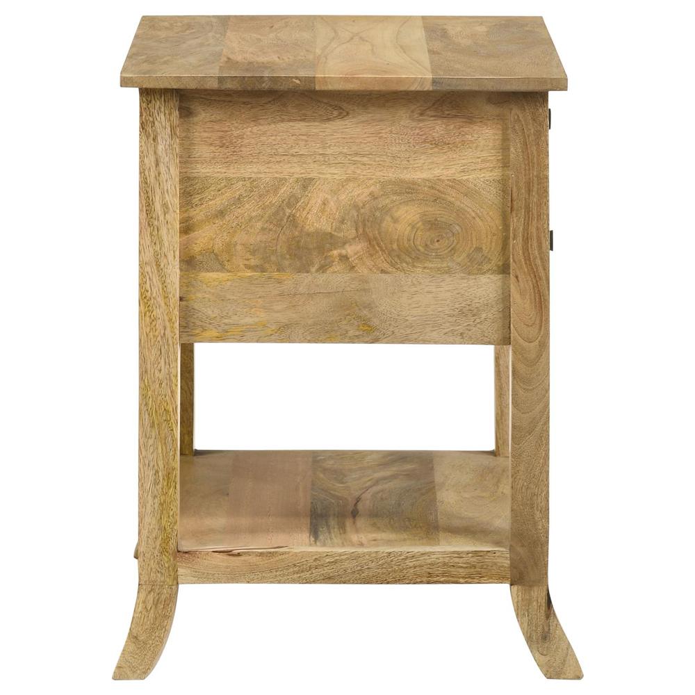 Russo 2-drawer Accent Table with Open Shelf Natural Mango. Picture 10