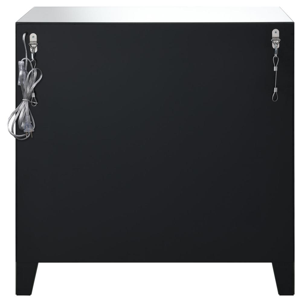Arwen 2-drawer Accent Cabinet Clear Mirror with LED Lighting. Picture 11