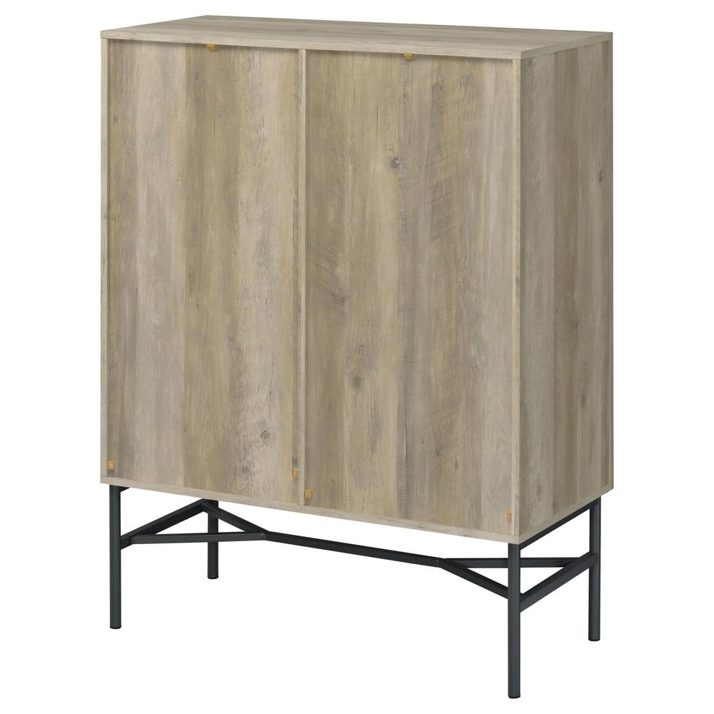 Bonilla 2-door Accent Cabinet with Glass Shelves. Picture 8