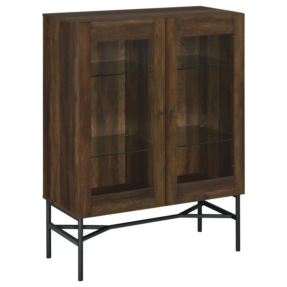 Bonilla 2-door Accent Cabinet with Glass Shelves. Picture 2