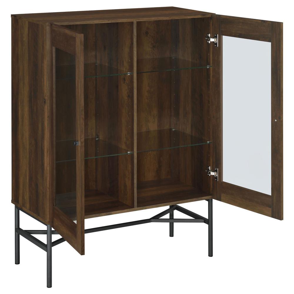 Bonilla 2-door Accent Cabinet with Glass Shelves. Picture 3